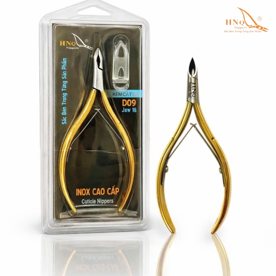 Kềm inox đầu tròn xi vàng D.09 : 2 chống